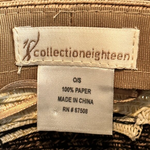 Collection XIIX | Women's Floppy Sun Hat | Black Cream | Size: OS - Picture 3 of 8